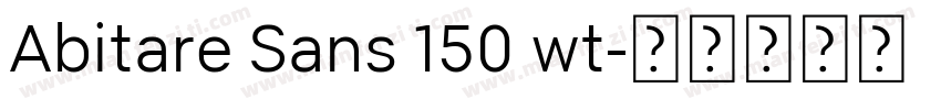 Abitare Sans 150 wt字体转换
